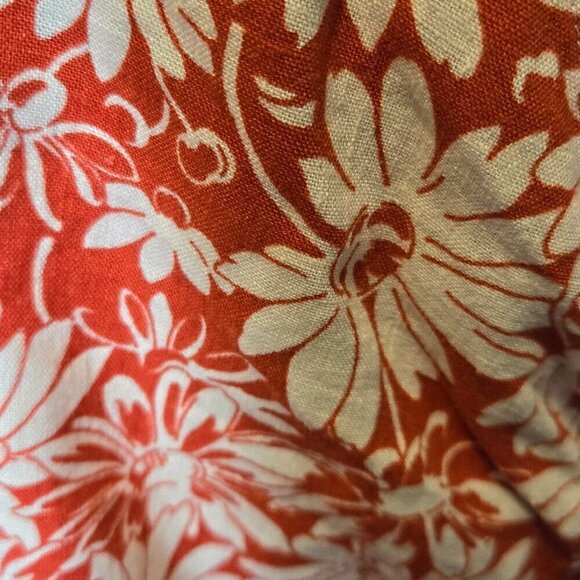 Madewell Floral Linen Puff Sleeve Wrap Top S Peasant Y2K Cottagecore Milkmaid - Picture 4 of 8